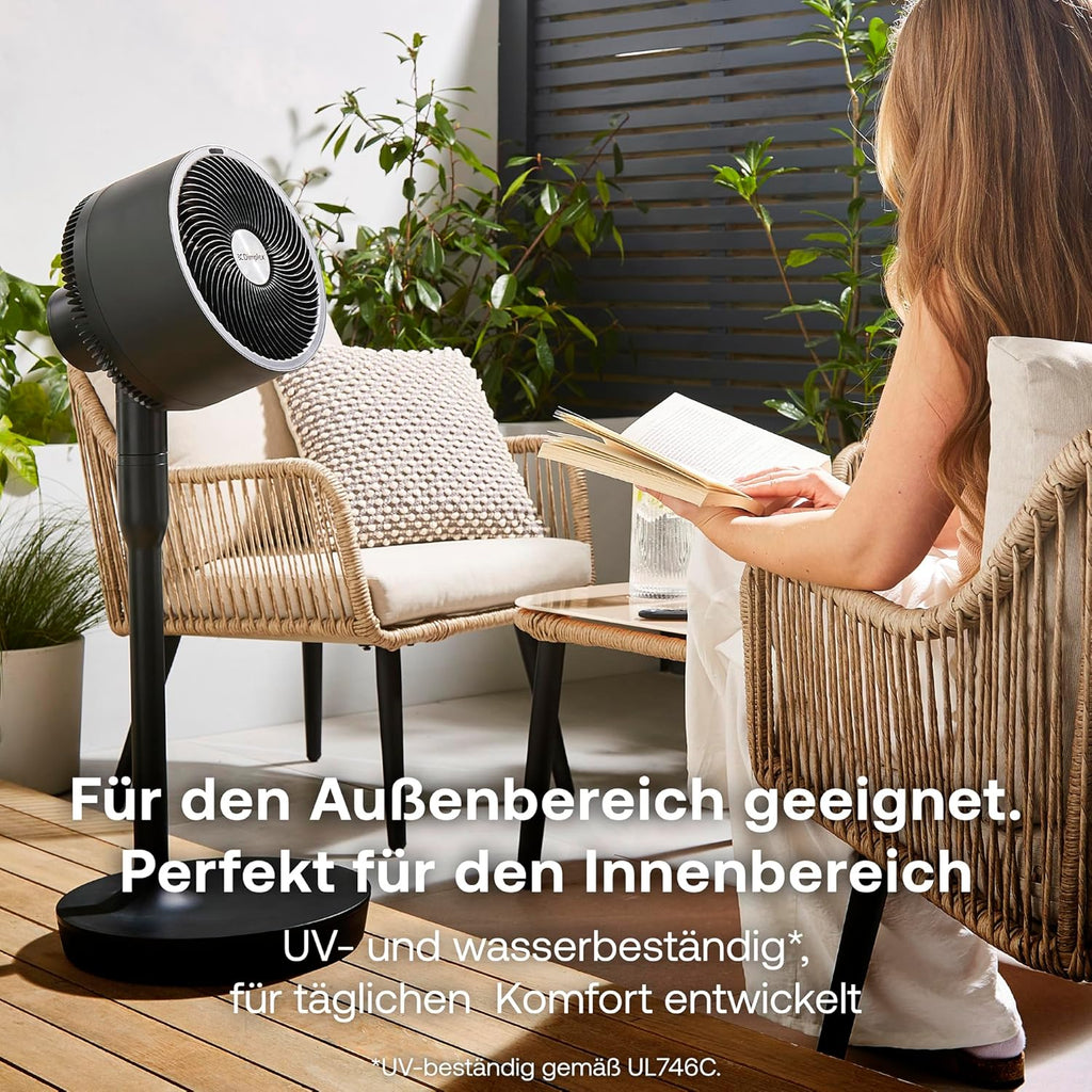 Dimplex DUOCOOL Smart Wireless 2-in-1 Akku-Ventilator – 45h, 36dB, IP54, 20m, Alexa, App, Schwarz