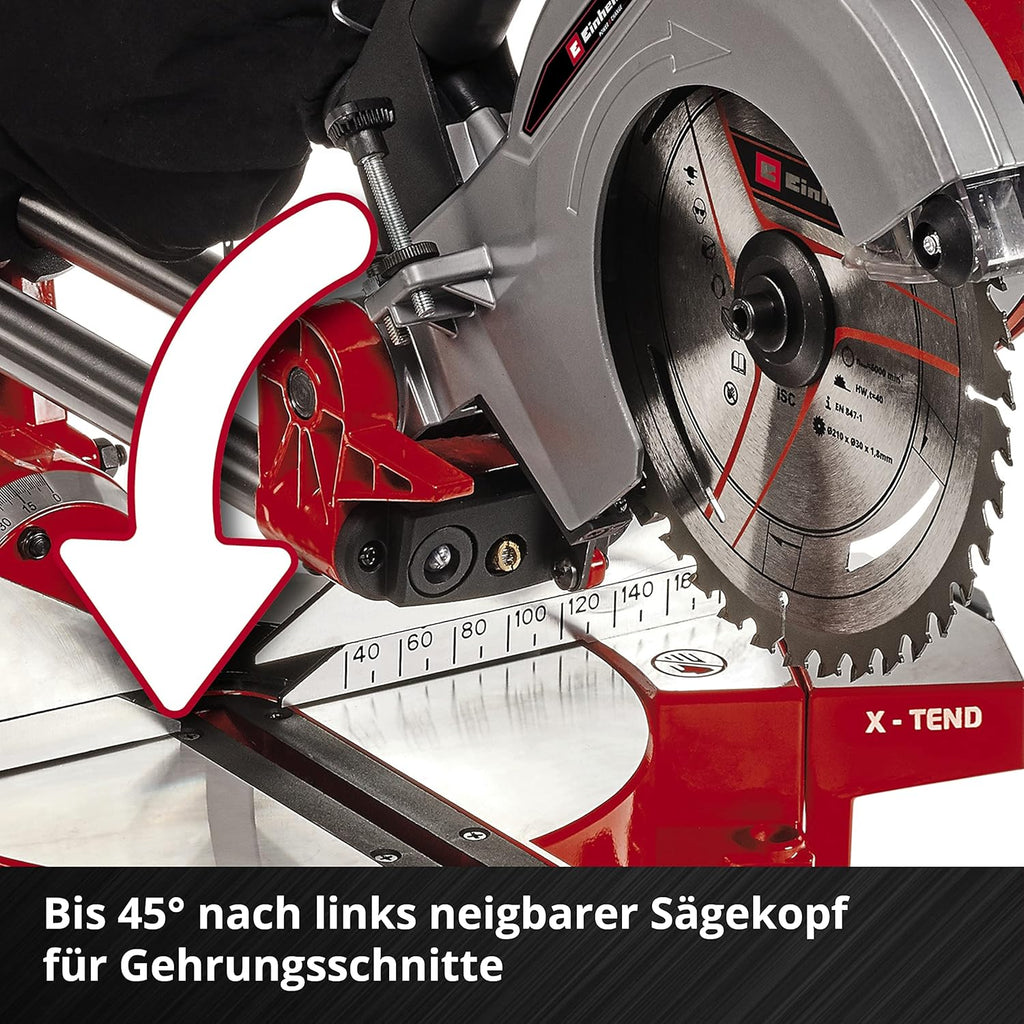 Einhell Akku-Zug-Kapp-Gehrungssäge TE-SM 36/210 Li-Solo