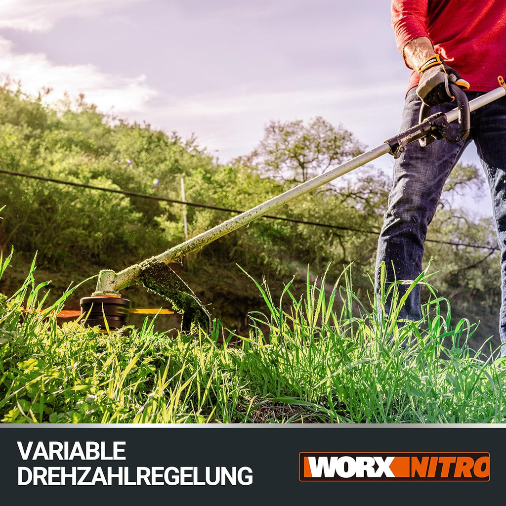 WORX WG186E.92 Akku Sense 40V, 38cm SchnittkreisØ, ohne Akku & Ladegerät