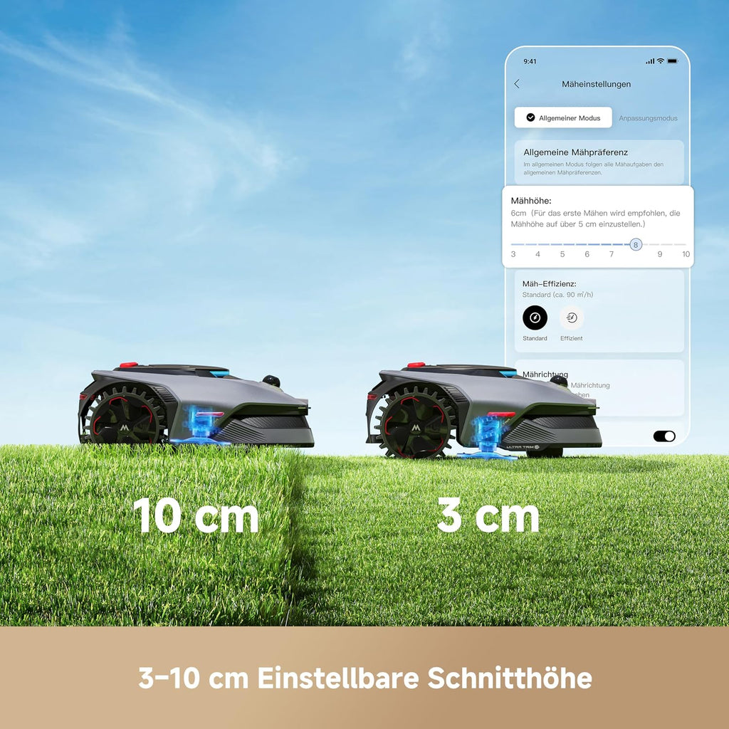 MOVA LiDAX Ultra 1200 Mähroboter ohne Begrenzungskabel, 3D-LiDAR&KI Vision