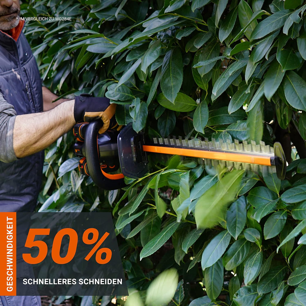 WORX WG286E Profi Akku Heckenschere 40V, inkl. 2X 2Ah Akku & Dual-Ladegerät
