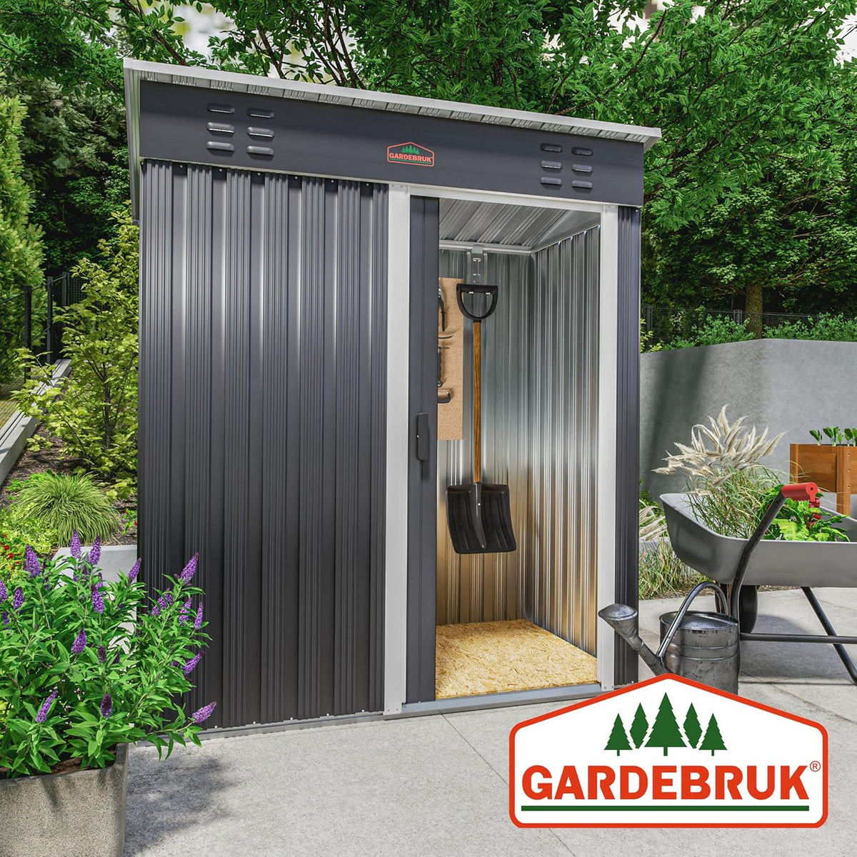 GARDEBRUK® Metall Geräteschuppen 185x165x90cm