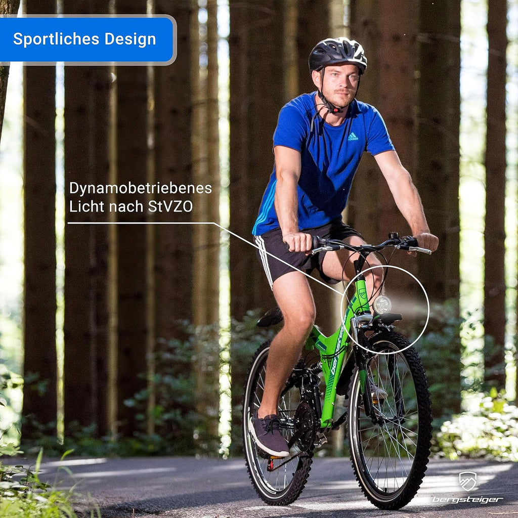 Bergsteiger Memphis 26 Zoll Mountainbike Herren Fully MTB 21 Gang
