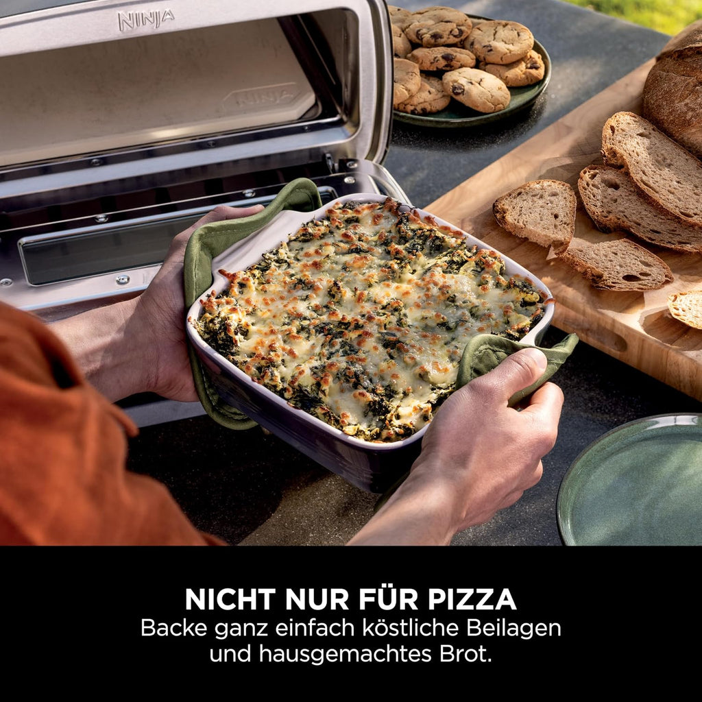 Ninja Artisan Outdoor-Pizzaofen und Heißluftfritteuse, 4 Funktionen: Pizza
