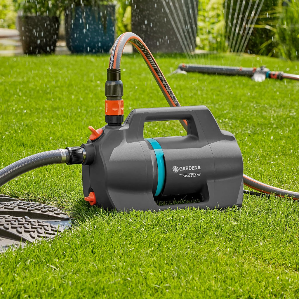 Gardena Gartenpumpe 5200 Silent Pumpen: 26% mehr Wasserdurchfluss bei gleichem Energieverbrauch im Vergleich zum Vorgänger-Modell*, Leise im Betrieb (09084-20)