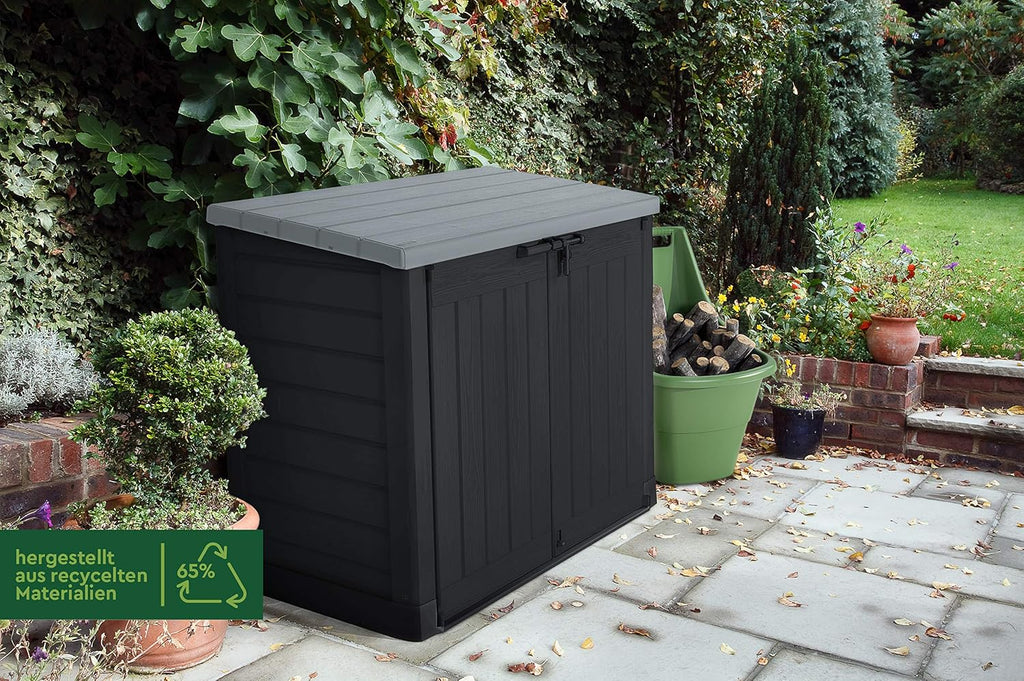 Keter 17199416 Mülltonnenbox Store it Out Max, Schwarz, 1.200L