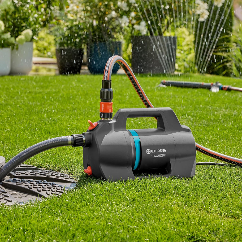 Gardena Gartenpumpe 5400 Silent Pumpen: 26% mehr Wasserdurchfluss bei gleichem Energieverbrauch im Vergleich zum Vorgänger-Modell*, Leise im Betrieb (09086-20)