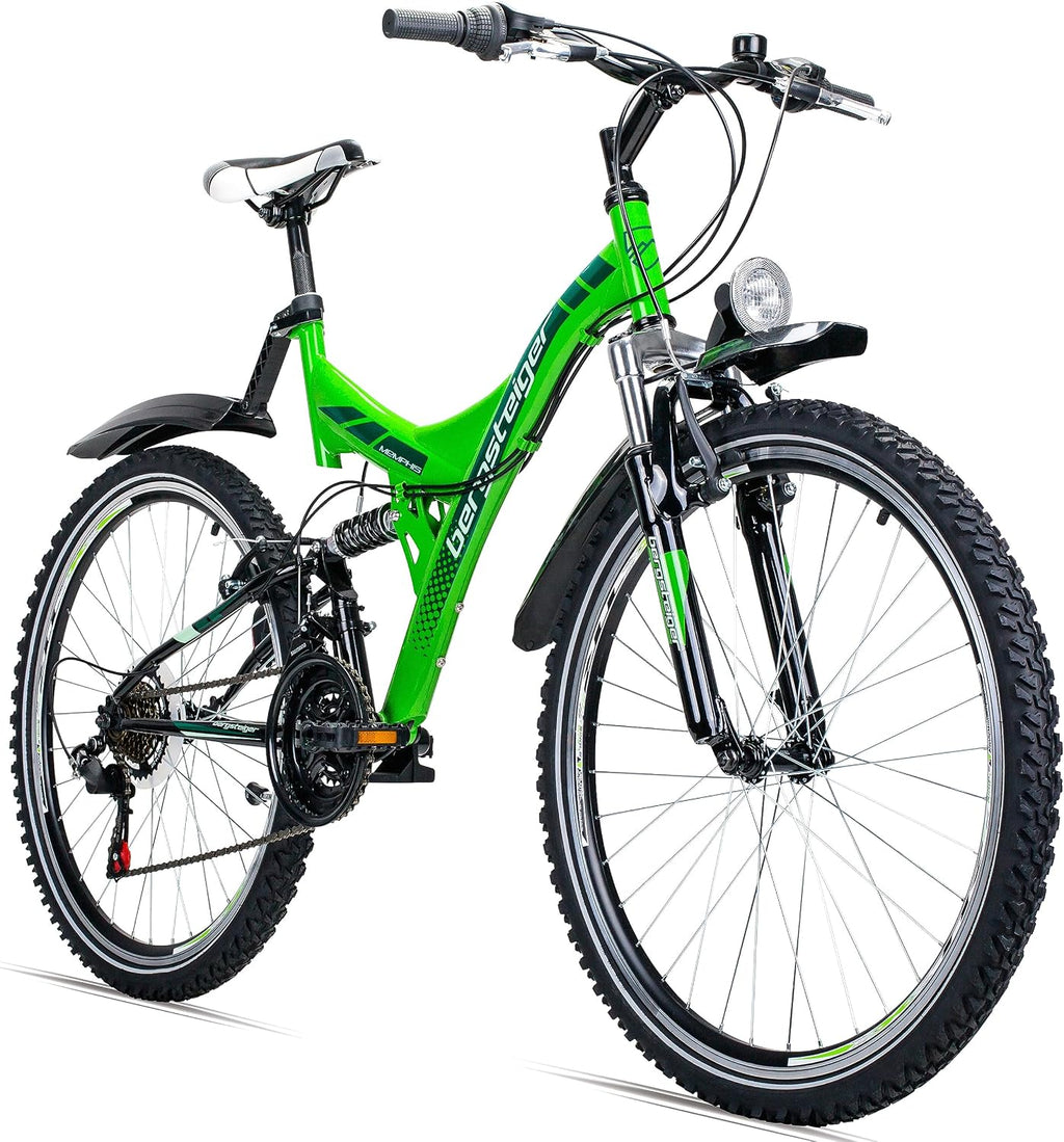 Bergsteiger Memphis 26 Zoll Mountainbike Herren Fully MTB 21 Gang