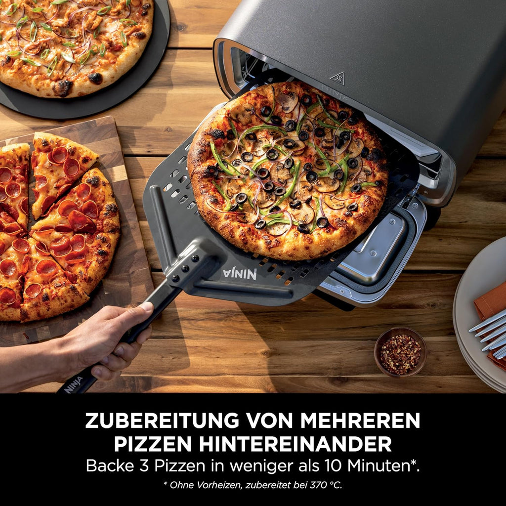 Ninja Artisan Outdoor-Pizzaofen und Heißluftfritteuse, 4 Funktionen: Pizza