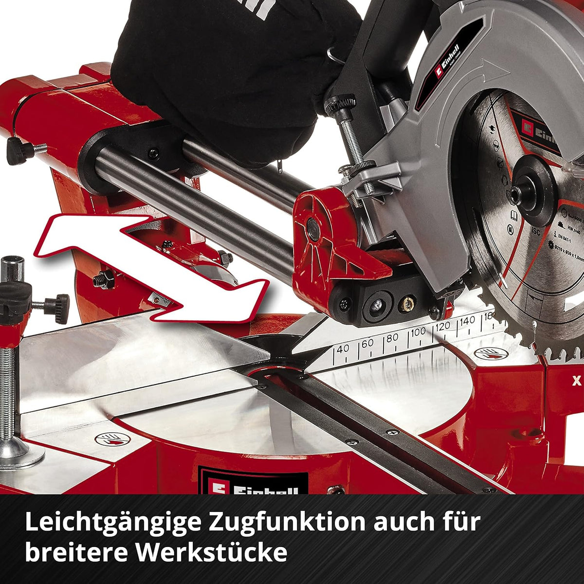 Einhell Akku-Zug-Kapp-Gehrungssäge TE-SM 36/210 Li-Solo