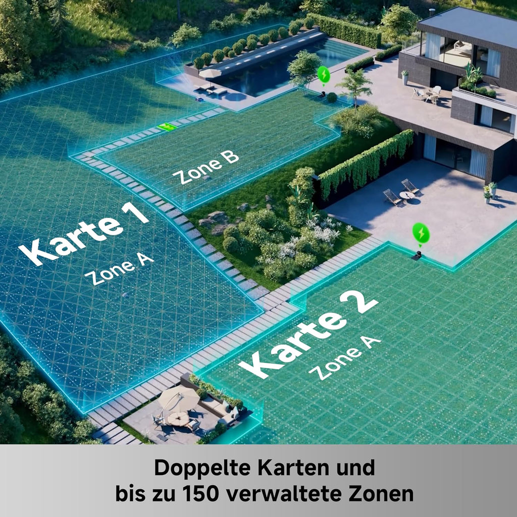 MOVA LiDAX Ultra 2000 AWD Mähroboter mit Garage, 3D LiDAR & KI Dual Vision