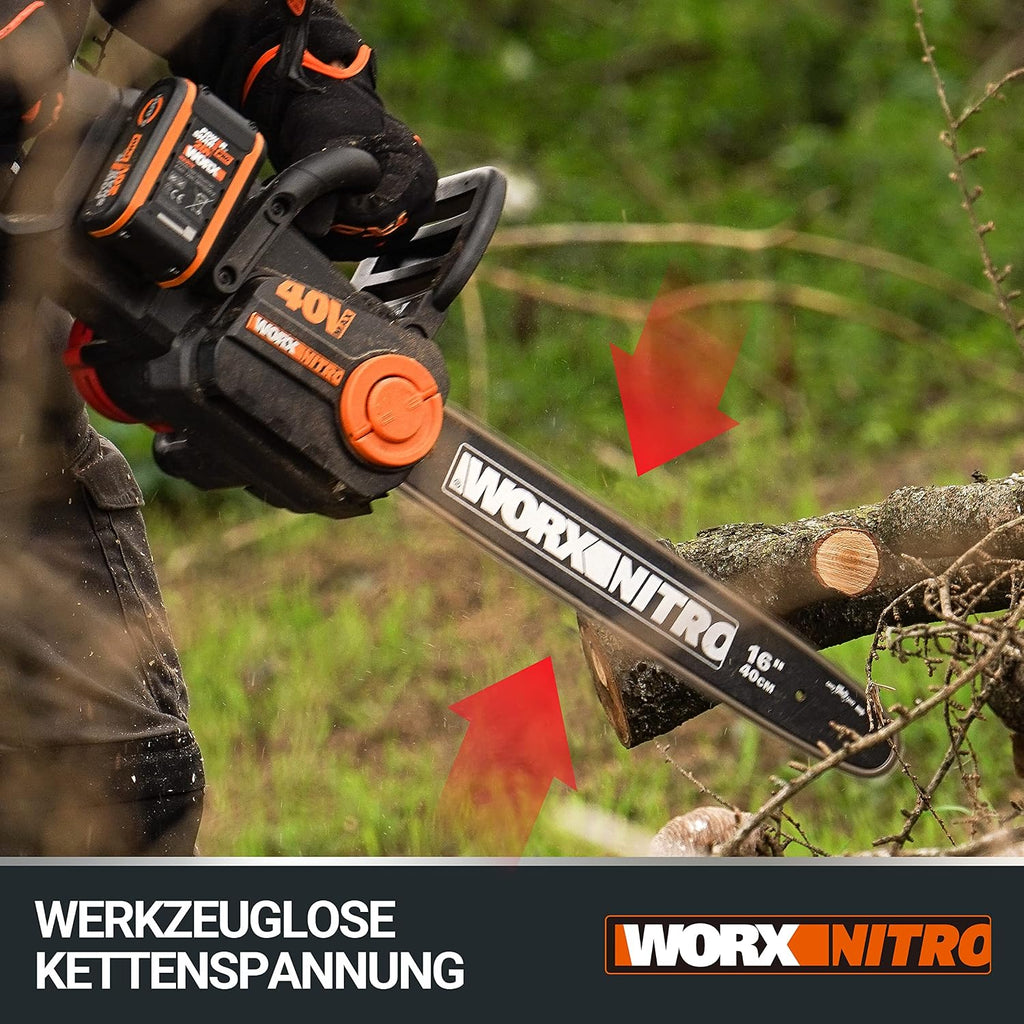 WORX WG385E.9 Akku Kettensäge 40V, ohne Akku & Ladegerät