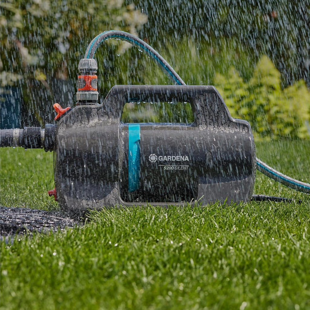 Gardena Gartenpumpe 5200 Silent Pumpen: 26% mehr Wasserdurchfluss bei gleichem Energieverbrauch im Vergleich zum Vorgänger-Modell*, Leise im Betrieb (09084-20)