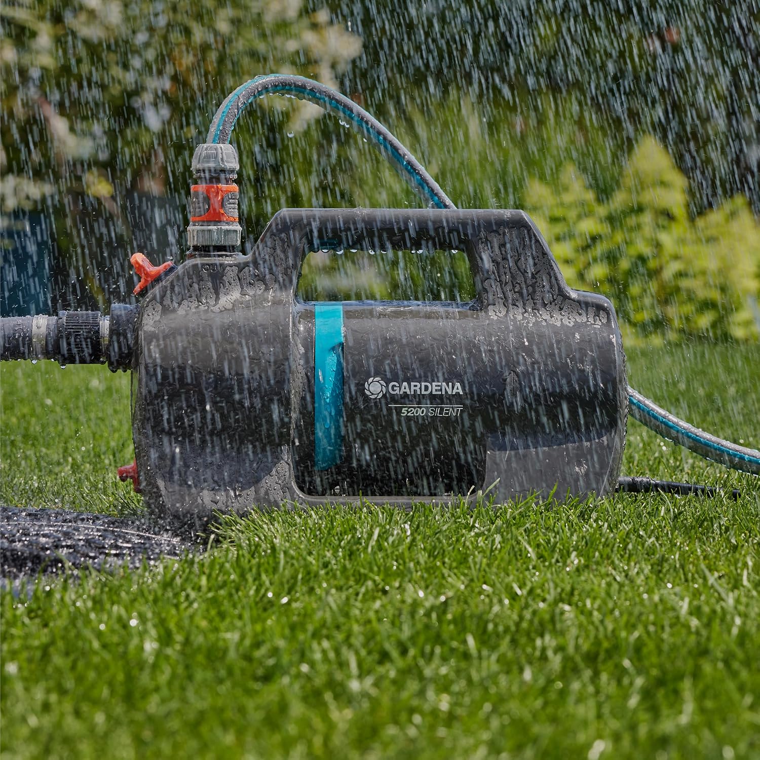 Gardena Gartenpumpe 5200 Silent Pumpen: 26% mehr Wasserdurchfluss bei gleichem Energieverbrauch im Vergleich zum Vorgänger-Modell*, Leise im Betrieb (09084-20)