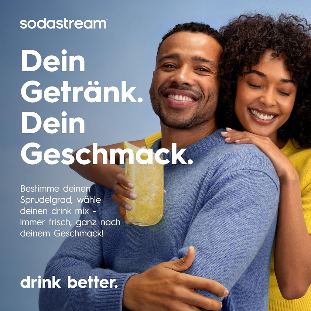 SodaStream CRYSTAL 3.0 Wassersprudler - 2x 0,7L Glaskaraffe & CO2-Zylinder