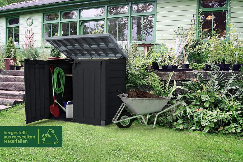 Keter 17199416 Mülltonnenbox Store it Out Max, Schwarz, 1.200L