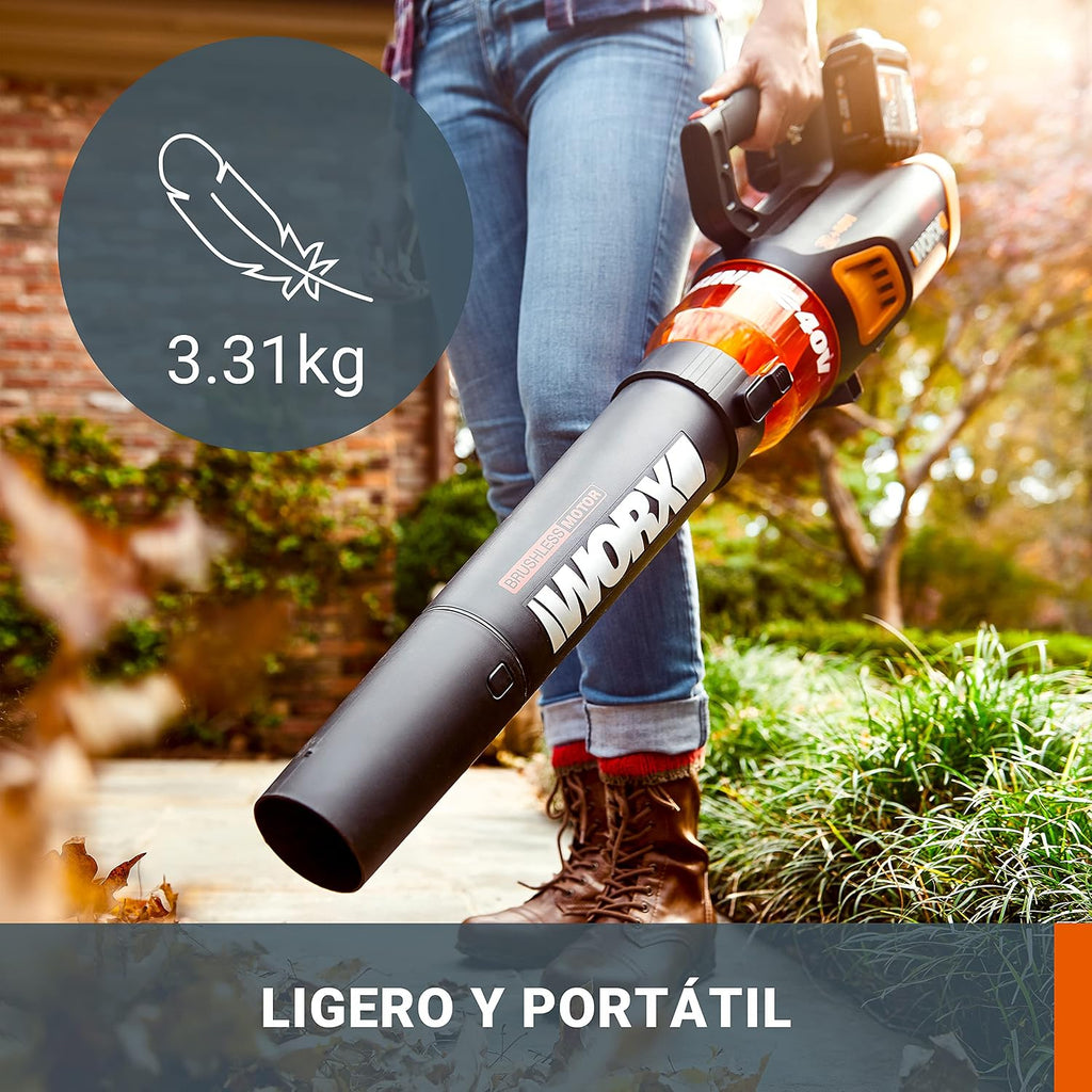 WORX WG584E.9 Akku Laubbläser 40V, ohne Akku & Ladegerät