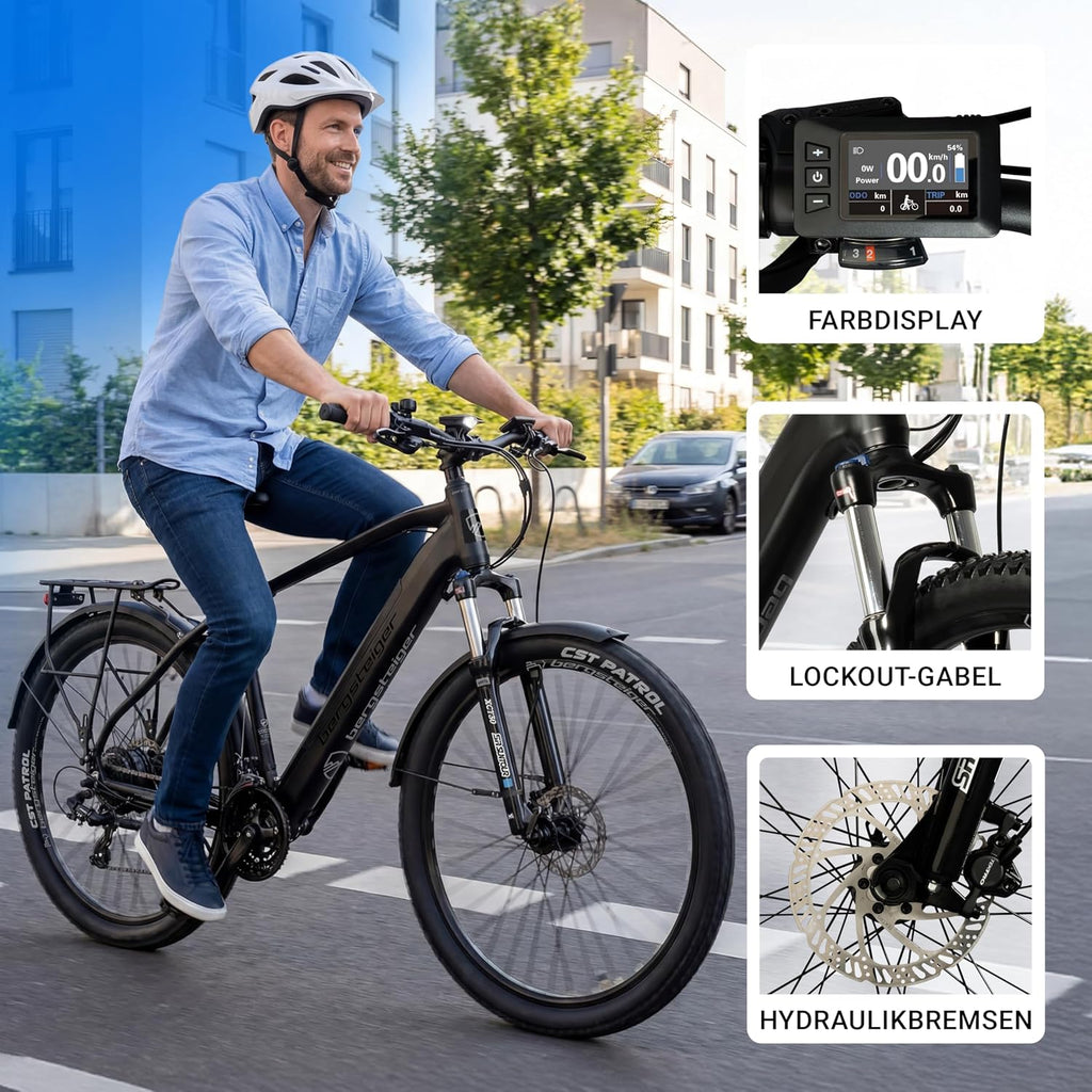 Bergsteiger Cannock E-Bike Mountainbike Alurahmen 250 W 24 Gang