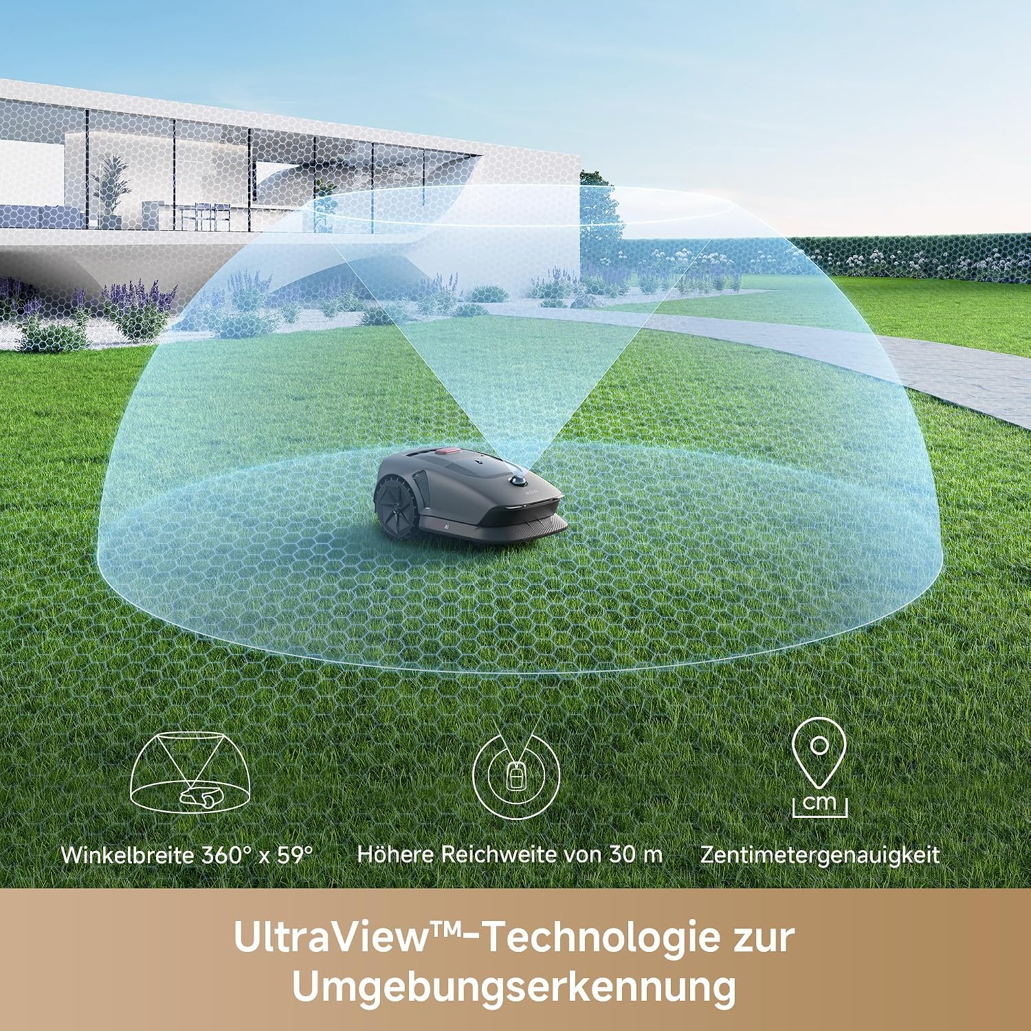 MOVA 600 Kit, Rasenmäher Roboter mit 81x Ersatzmesser, 360° 3D LiDAR Mähroboter ohne Begrenzungskabel & genaue Kartierung bis 800 m², Smarte Hindernisvermeidung, App-Steuerung, U-förmiges Schneiden