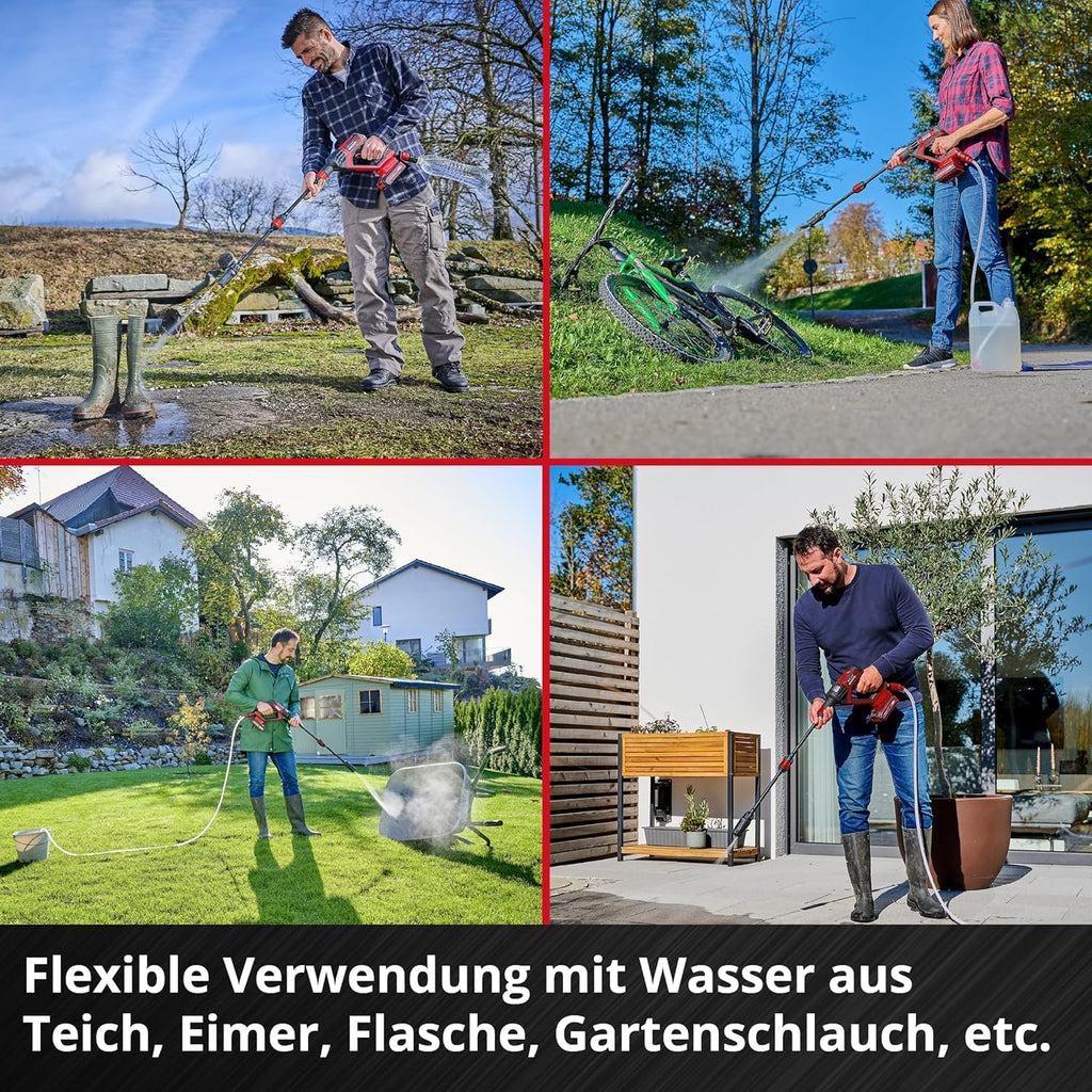 Einhell Hypresso 18/24-1 Power X-Change Cordless Pressure Washer Gun (18 V, 24 Bar, Mobile Cleaning and Irrigation, 240 L/h, Includes Accessories, without Battery and Charger)
