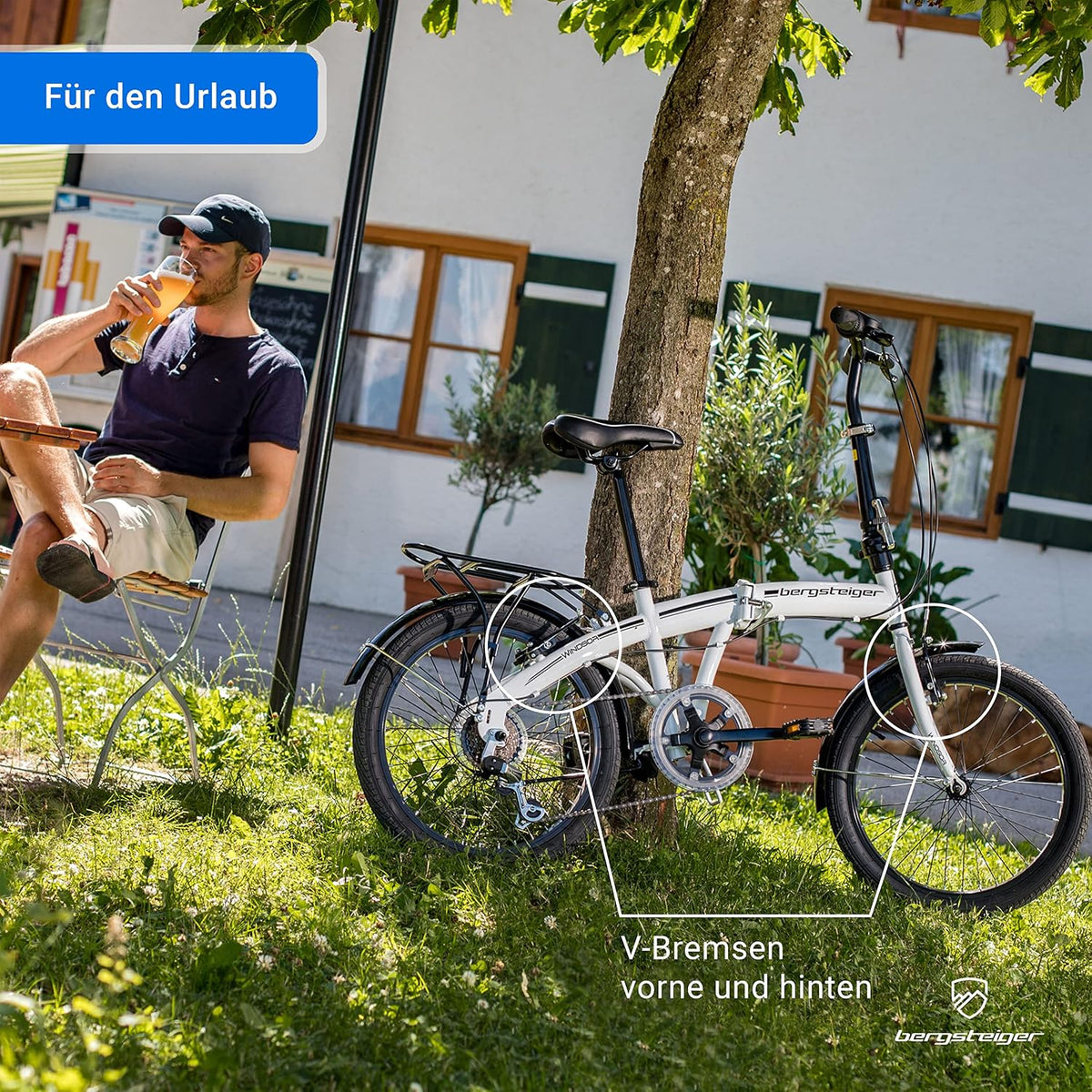 Bergsteiger Windsor 20 Zoll Faltrad Klapprad 6 Gang Quick-Fold-System