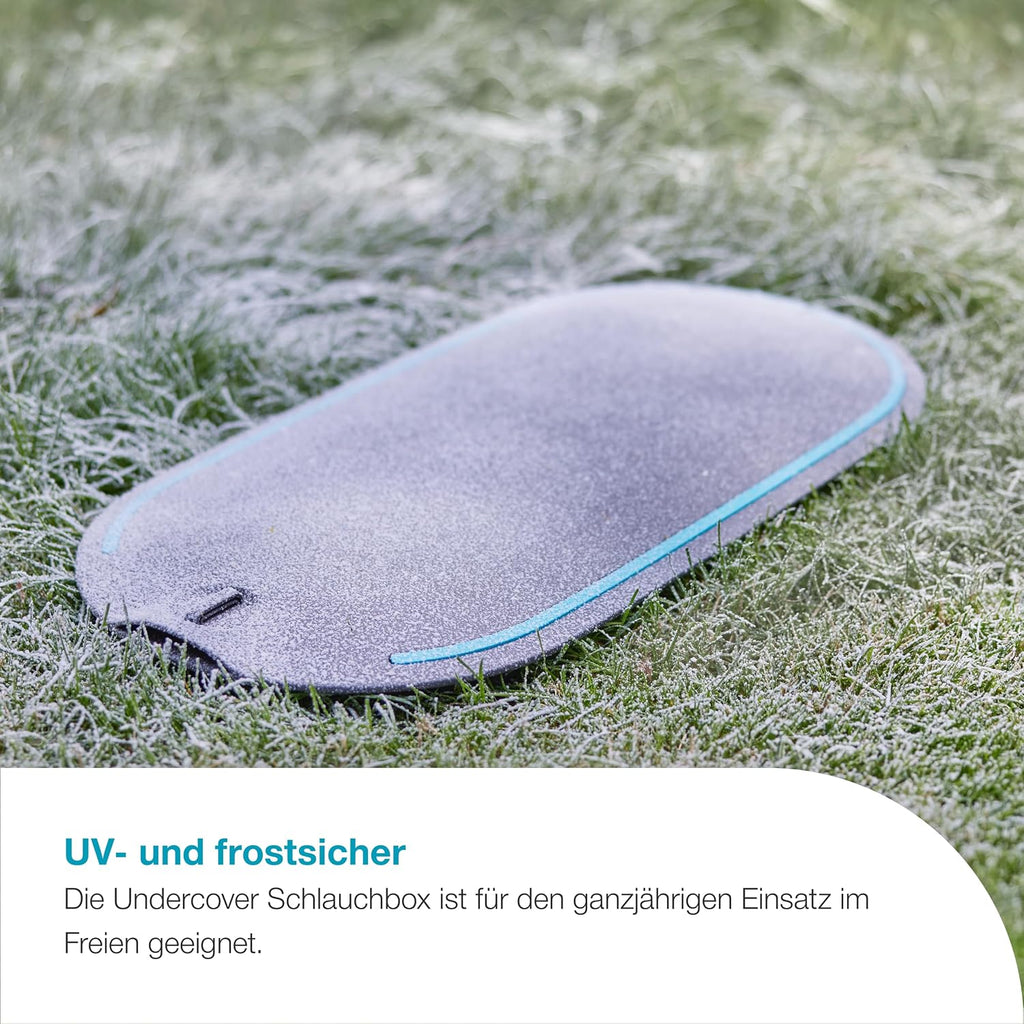 Gardena Undercover Schlauchbox RollUp M, 20 m Schlauch, diskrete unterirdische Installation, automatische Aufrollfunktion, wetterfest, flexible Anschlussmöglichkeiten (18650-20)