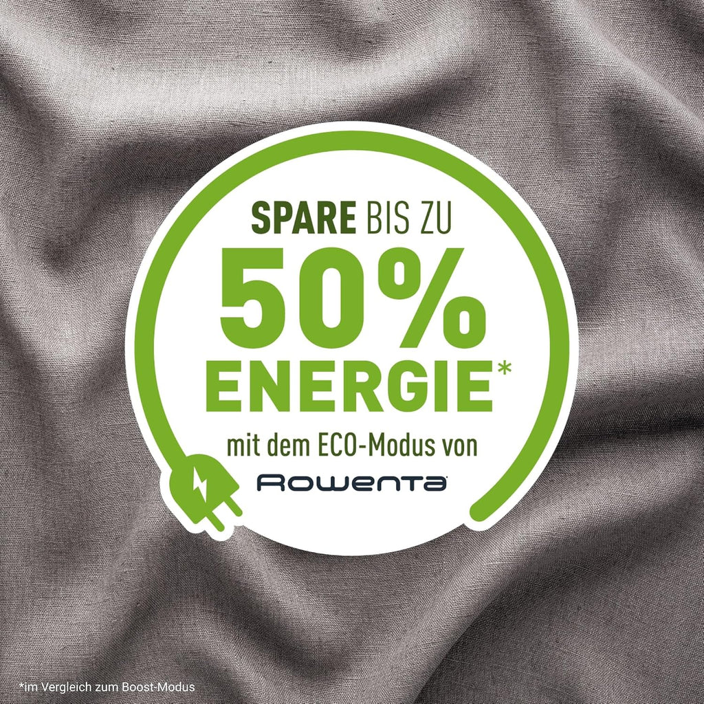 Rowenta DG9610 Eco Steam Pro Dampfbügelstation, 2800 Watt, 7,6 Bar, 140 g/Min. Dampfleistung, Dampfstoß: 460 g/Min., Eco Design, Silence-Technologie, 1,1 Liter Kapazität, Schwarz/Eukalyptus