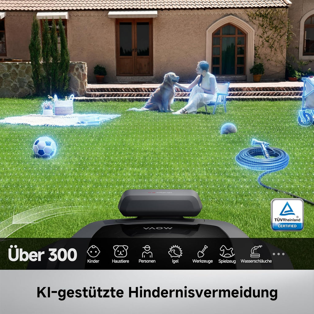 MOVA ViAX 500 Mähroboter ohne Begrenzungskabel, 360°-LiDAR & Dual-KI-Vision