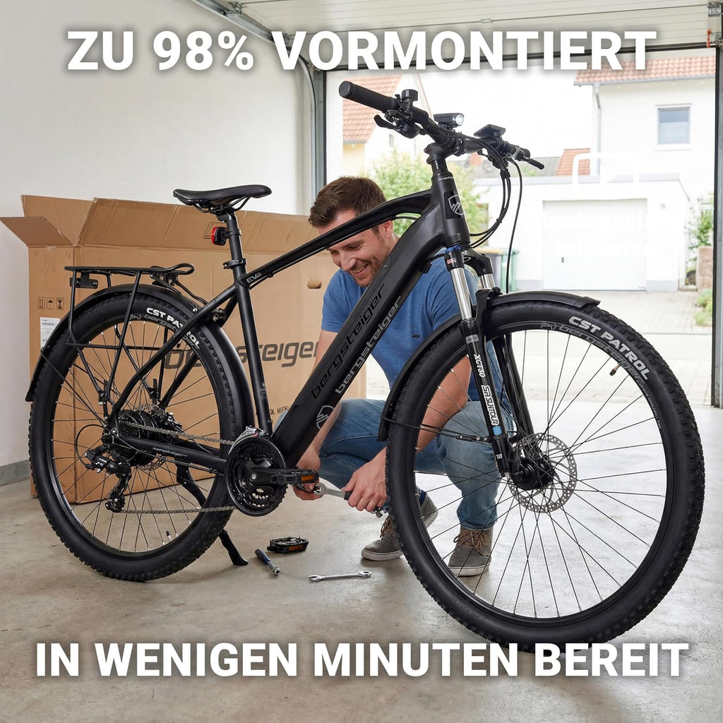 Bergsteiger Cannock E-Bike Mountainbike Alurahmen 250 W 24 Gang