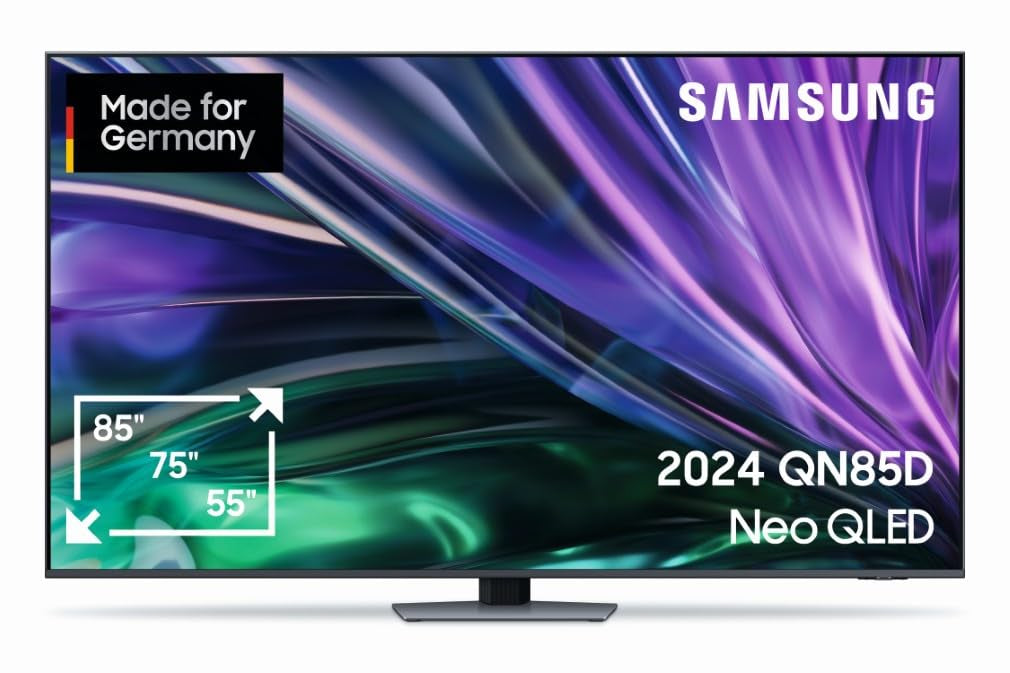 Samsung Neo QLED 4K QN85F 65 Zoll (163 cm) Mini LED Fernseher, Optimiert für Fussball, NQ4 AI Gen2 Prozessor, Quantum Matrix Plus, Dolby Atmos, Knox Security, Samsung Vision AI Smart TV