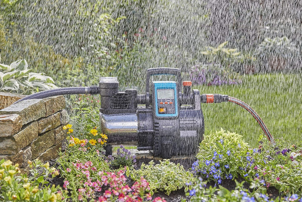 Gardena Premium Hauswasserautomat 6000/6E LCD Inox: Hauswasserpumpe mit 6000 l/h Fördermenge, 1300 W Motor, mit LC-Display, Pumpengehäuse aus rostfreiem hochwertigem Edelstahl (1760-20)