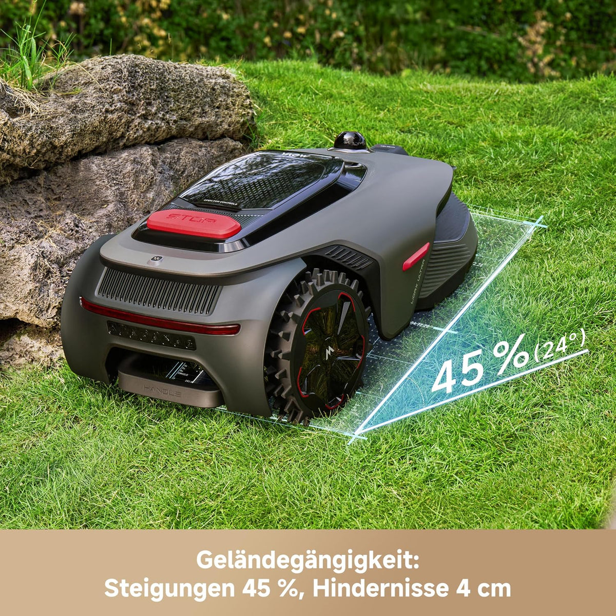 MOVA LiDAX Ultra 800 Mähroboter ohne Begrenzungskabel, 3D-LiDAR & KI Vision