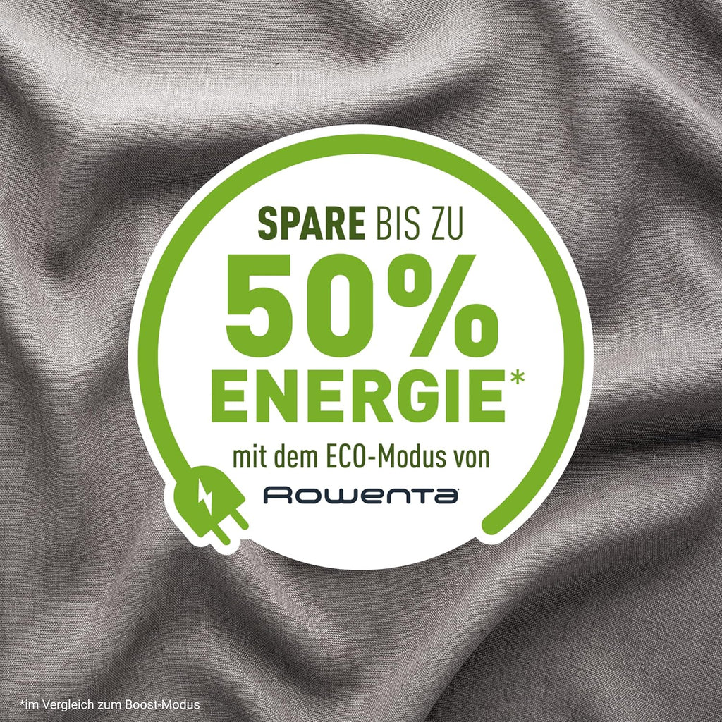 Rowenta Eco Steam Pro Dampfbügelstation, 2800 Watt, 8 bar Dampfdruck, 580 g/Min. Dampfstoß, 150 g/Min. kontinuierliche Dampfabgabe, Eco-Modus, 5 Einstellungen, 1,3l Wassertank, schwarz/beige, DG9640F0
