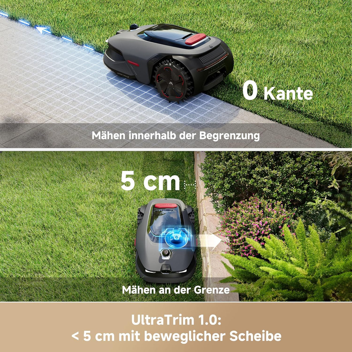 MOVA LiDAX Ultra 1600 Mähroboter ohne Begrenzungskabel, 3D-LiDAR&KI Vision