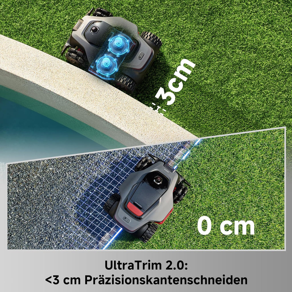 MOVA LiDAX Ultra 2000 AWD Mähroboter mit Garage, 3D LiDAR & KI Dual Vision