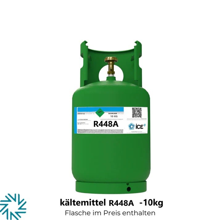 R448A Kältemittel 10 kg im wiederbefüllbaren Zylinder – 1/4" Anschluss