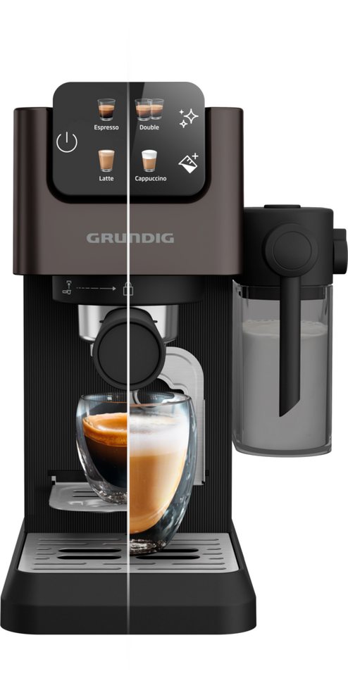Grundig Espressomaschine KSM 5330, Dark Inox/Schwarz