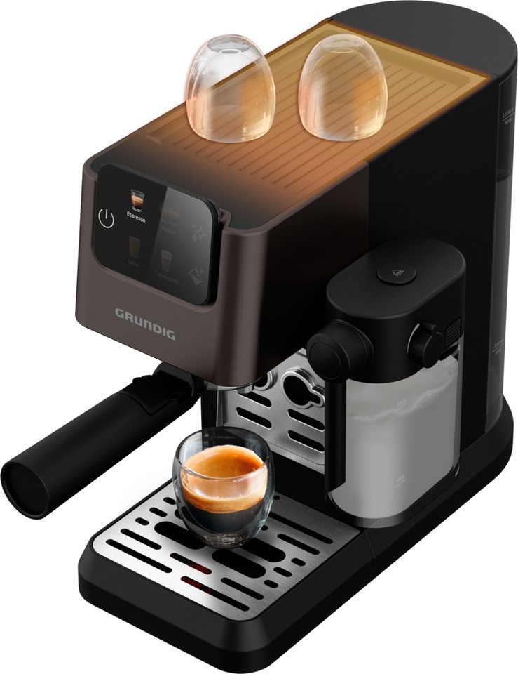 Grundig Espressomaschine KSM 5330, Dark Inox/Schwarz