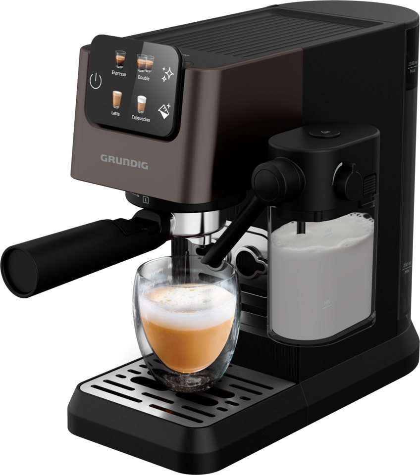 Grundig Espressomaschine KSM 5330, Dark Inox/Schwarz