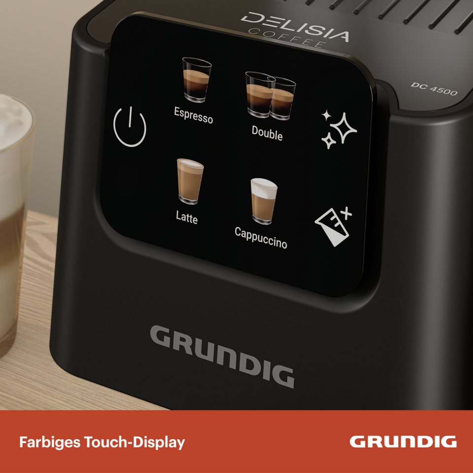 Grundig Espressomaschine KSM 5330, Dark Inox/Schwarz