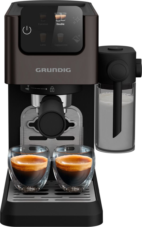Grundig Espressomaschine KSM 5330, Dark Inox/Schwarz