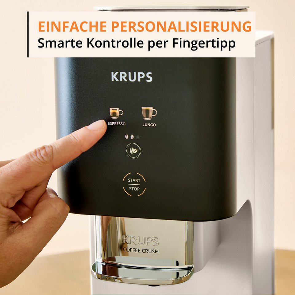 Krups Kaffeevollautomat Coffee Crush SA4001, Elfenbein