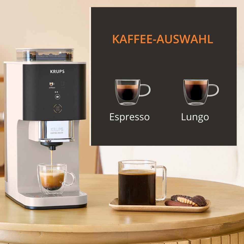 Krups Kaffeevollautomat Coffee Crush SA4001, Elfenbein