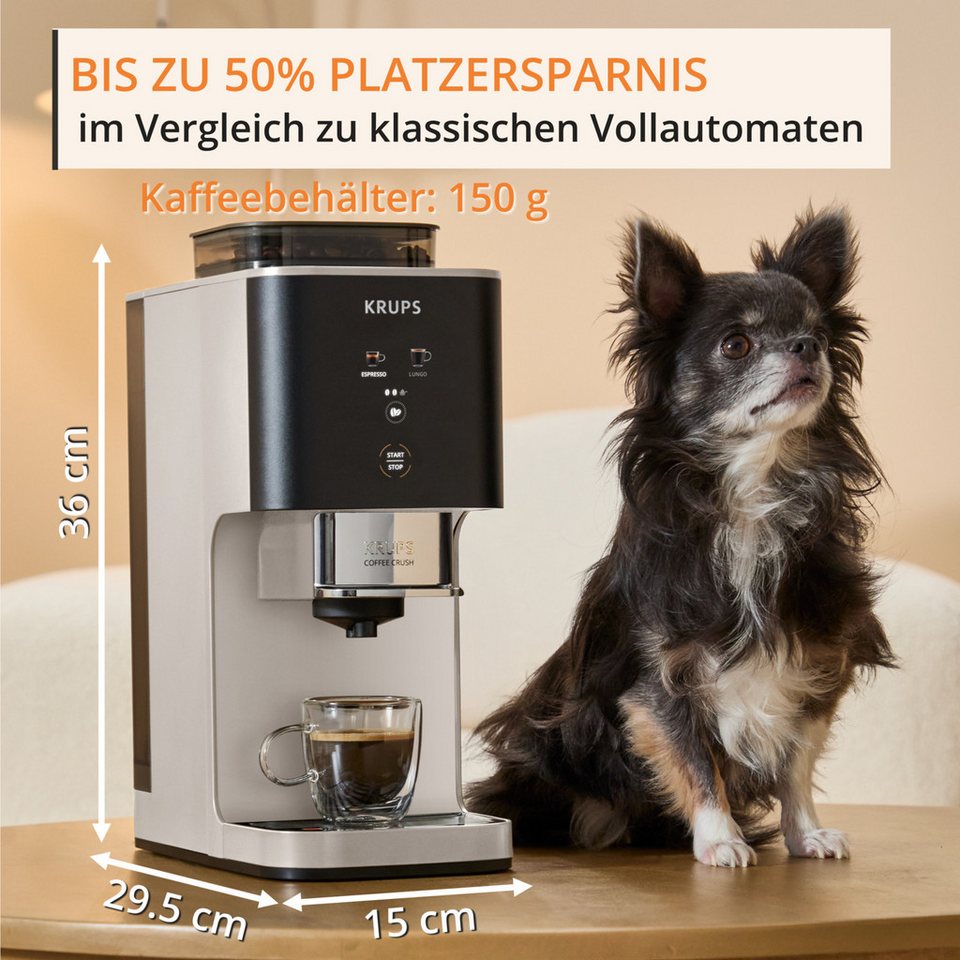 Krups Kaffeevollautomat Coffee Crush SA4001, Elfenbein