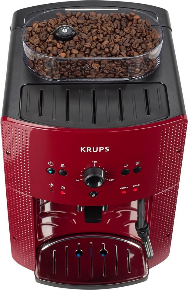 Krups Kaffeevollautomat Arabica EA8107, Bordeaux