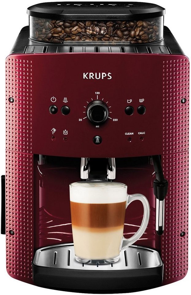 Krups Kaffeevollautomat Arabica EA8107, Bordeaux