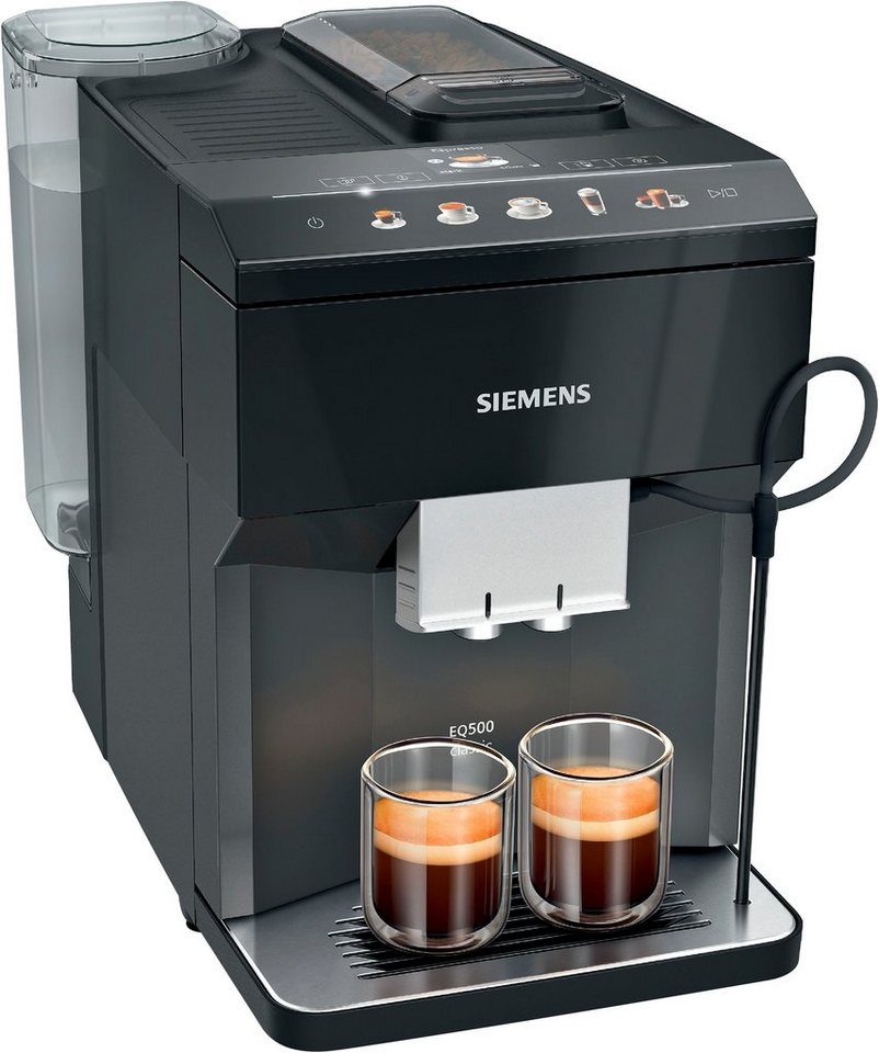 SIEMENS Kaffeevollautomat EQ500 TP513D09, Klavierlack Schwarz