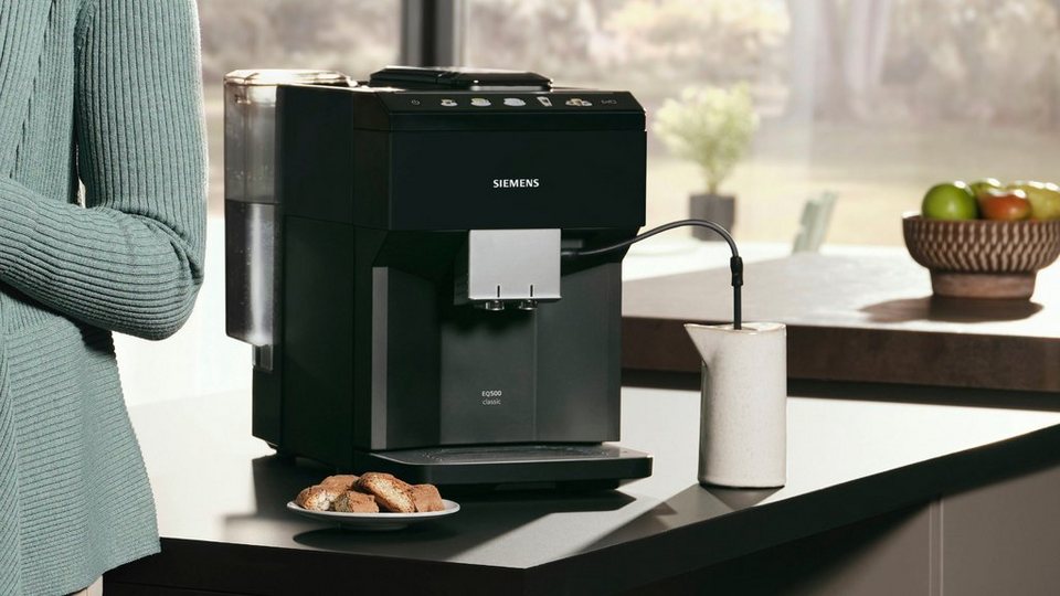 SIEMENS Kaffeevollautomat EQ500 TP513D09, Klavierlack Schwarz