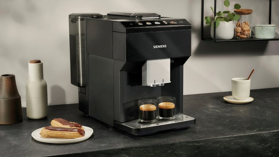 SIEMENS Kaffeevollautomat EQ500 TP513D09, Klavierlack Schwarz