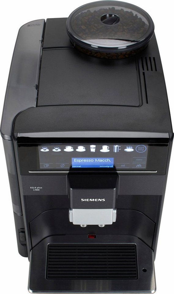 SIEMENS Kaffeevollautomat EQ6 Plus s400 TE654509DE, Saphirschwarz